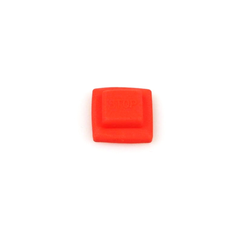 Rubber cap stop button