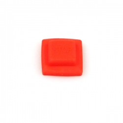 Rubber cap stop button